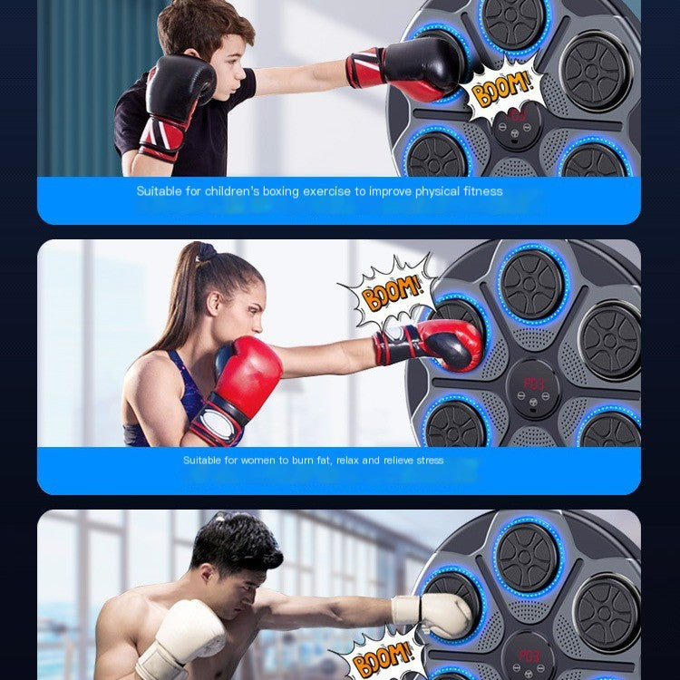 Intelligent music boxing machine household adult children reaction electronic target height adjustable wall target Sanda training equipment