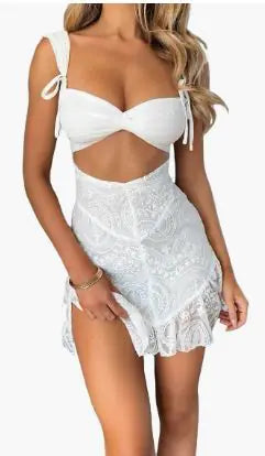 Lace Sexy Jumpsuit Skirt