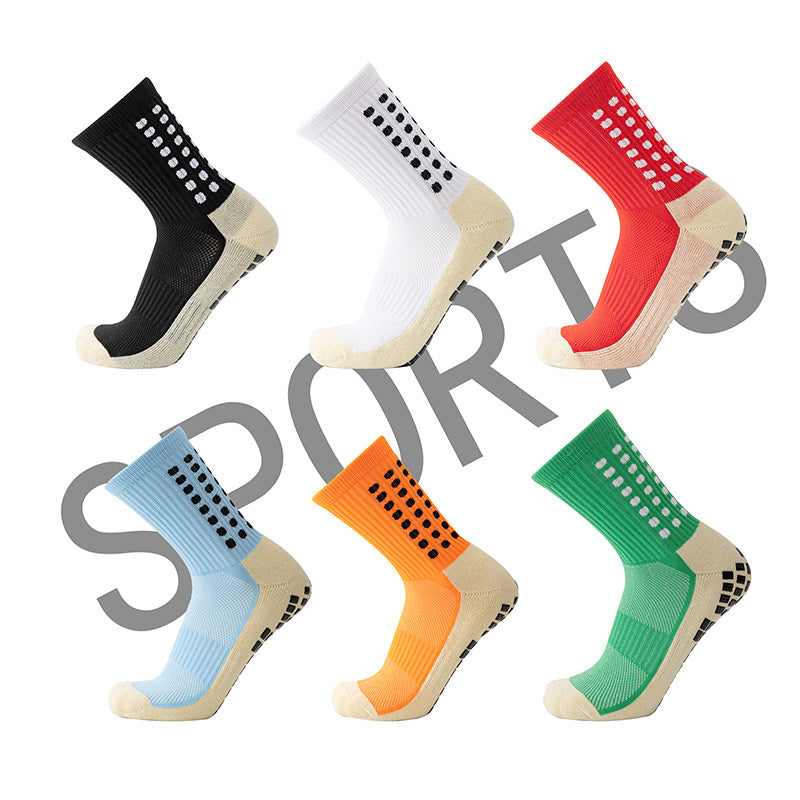 Factory non-slip bottom dispensing football socks men's and women's mid-calf basketball stockings towel bottom thickened sports socks wholesale