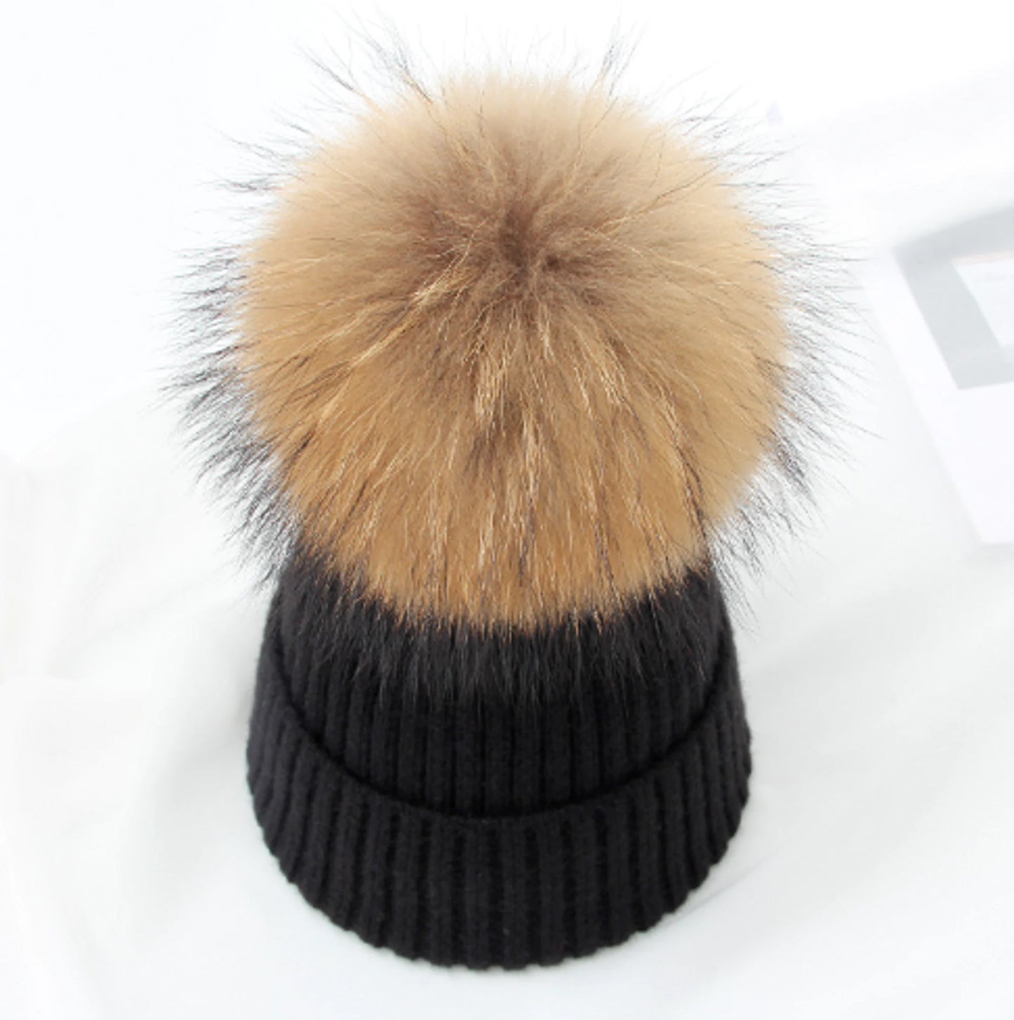 Winter Hat Luxury Fox Fur Beanie