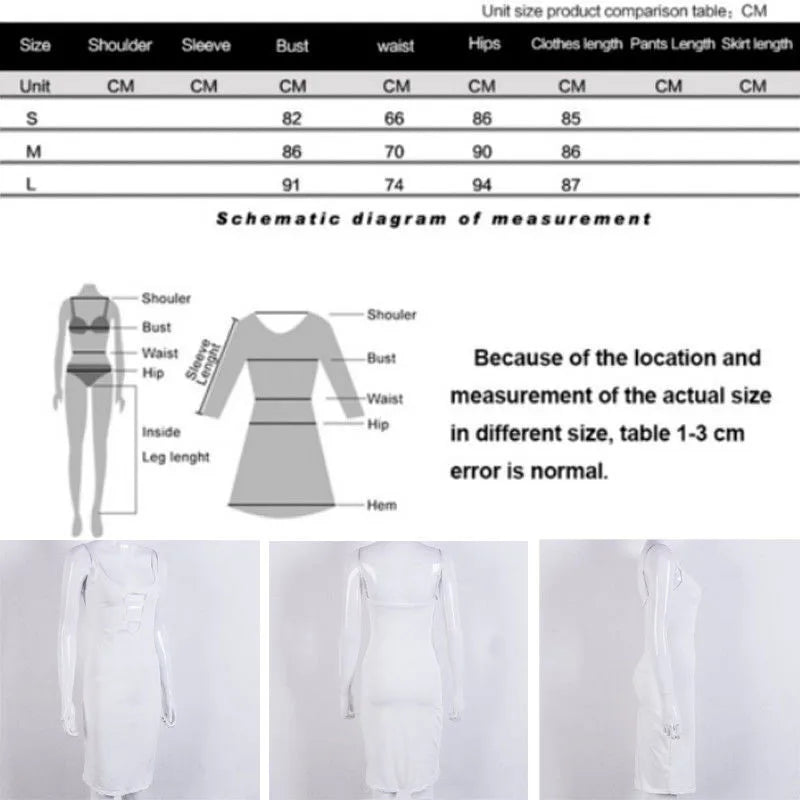 Women's Dress Bandage Bodycon Sleeveless Evening Party White Club Short Midi robe femme ropa mujer Elegant 2019 New Hot Sale