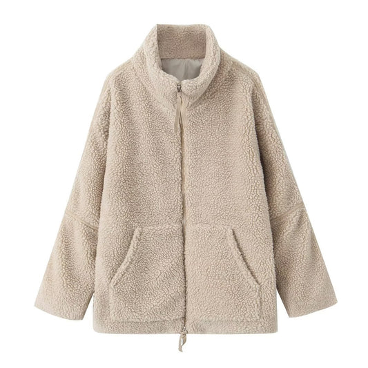 Victoria™ - Teddyjacka i fleece - Beige (nästan slutsåld) / S